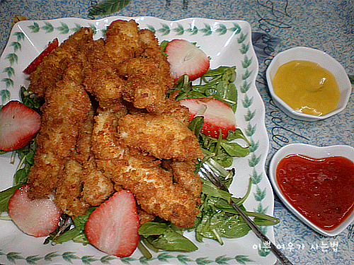 집에서간단하게 만드는 케이준 치킨 샐러드^^