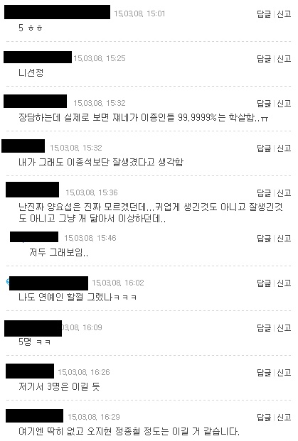 자신보다 못생겼다고 생각되는 남자연예인은 몇 명? (ㅇㅅㅇ....) | 인스티즈