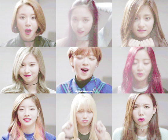 [트와이스] 트둥이들 9명 다있는 9분할 짤들.gif | 인스티즈