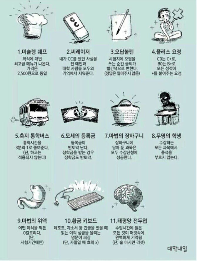 대학생활은 위험하단다! 이 중 하나를 가져가렴 | 인스티즈