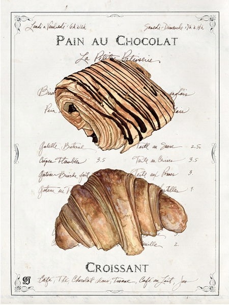 Croissant (크로와상) + Pain au Chocolat (뺑오쇼콜라) | 인스티즈
