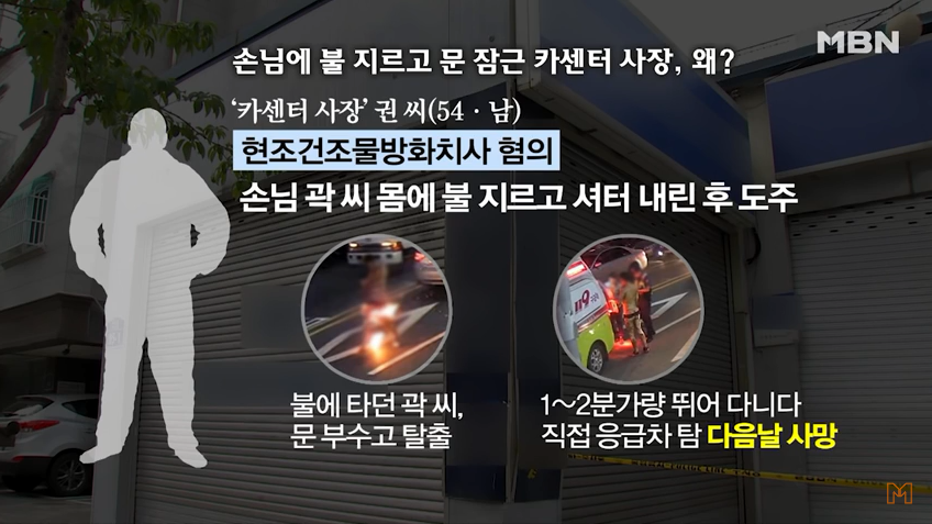 차수리문제로 항의하는 고객에게 휘발유뿌리고 불붙여 살해한 카센타사장 징역18년선고 | 인스티즈