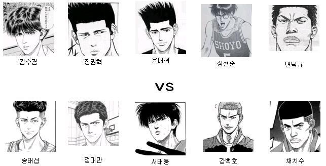 슬램덩크 상양&능남 올스타 vs 북산,해남,산왕 | 인스티즈