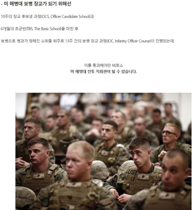 미 해병대 장교를 뽑는 기준 | 인스티즈