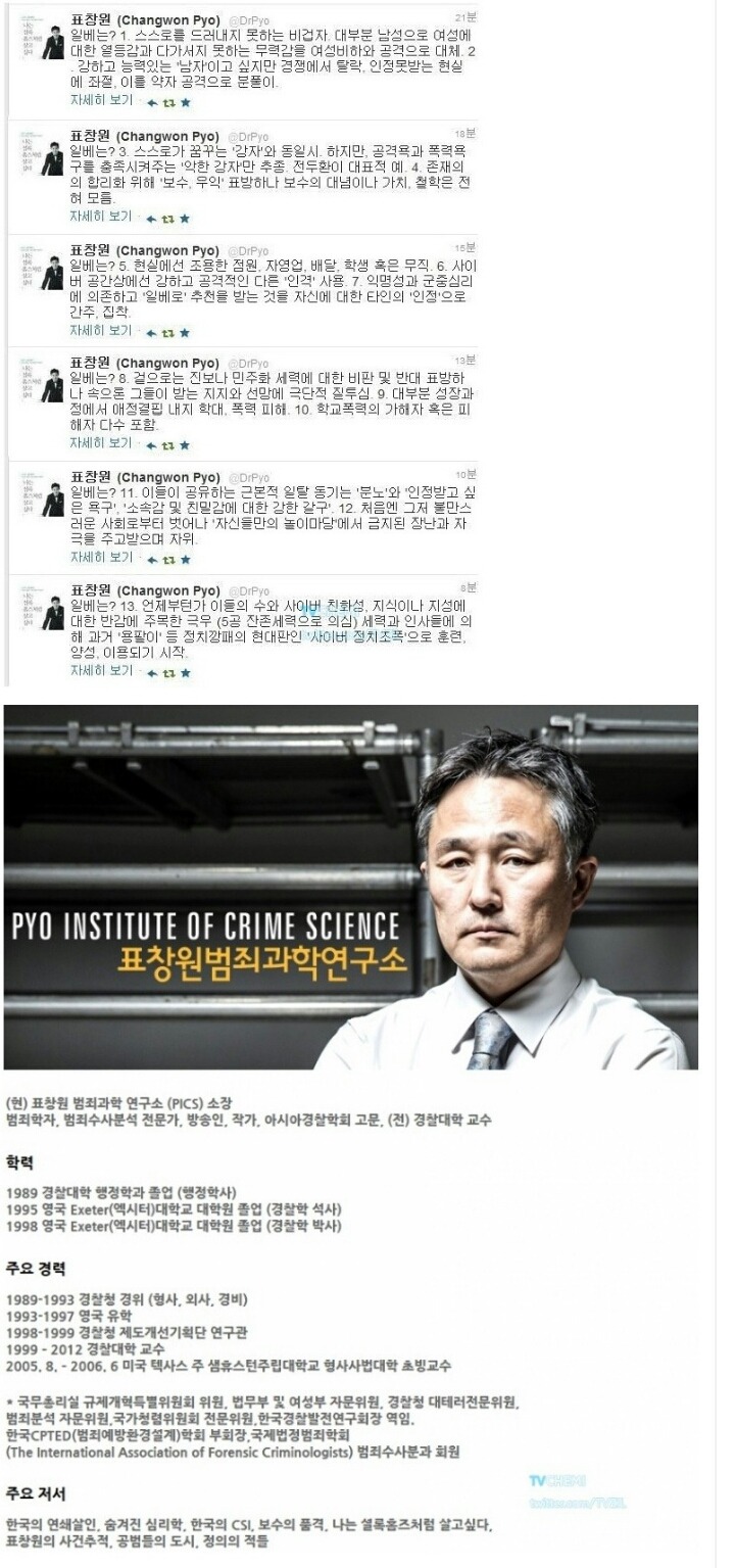 표창원이 분석한 일베 | 인스티즈