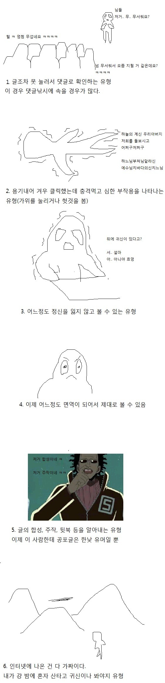 공포관련 글을 보는 유형 | 인스티즈