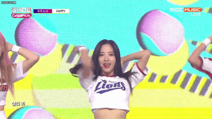 오늘자 쇼챔피언 우주소녀 무대 움짤 | 인스티즈