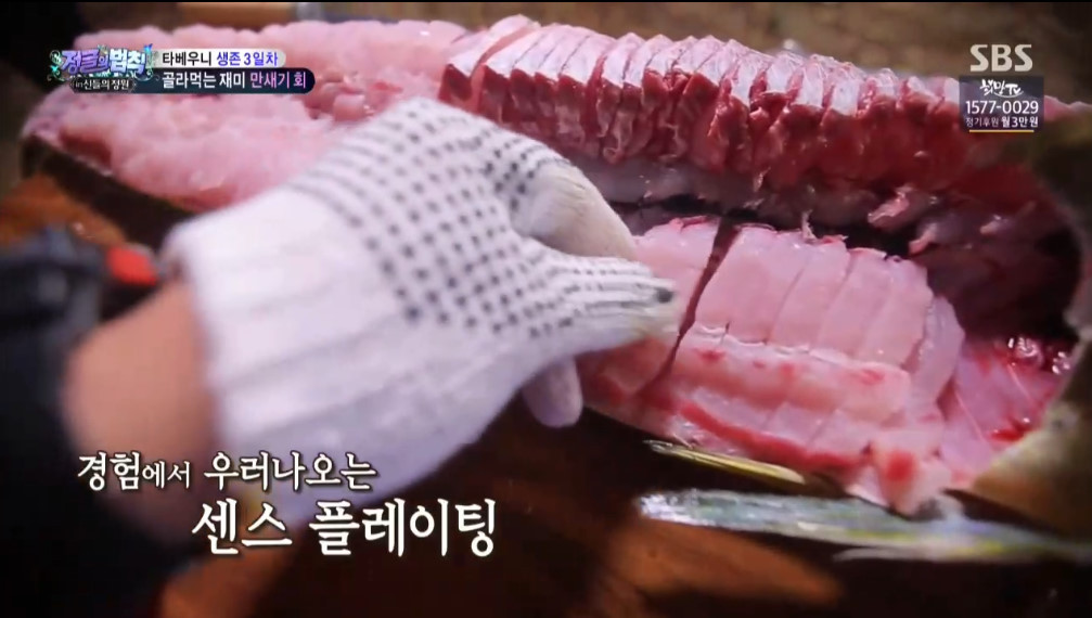 오늘자 정글의법칙 이태곤 회뜨기 클라스 | 인스티즈